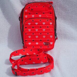 Lug Skeeter Mini Bridge Love Convertible Crossbody in Candy Hearts Print